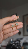 Bell earrings, Blue Chalcedony