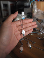 Pearl Teardrop, Turquoise Necklace