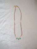 Lilac Necklace - Apatite, Pearl