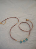 Lilac Necklace - Apatite, Pearl