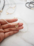 Lemon Quartz Carved Flower Necklace