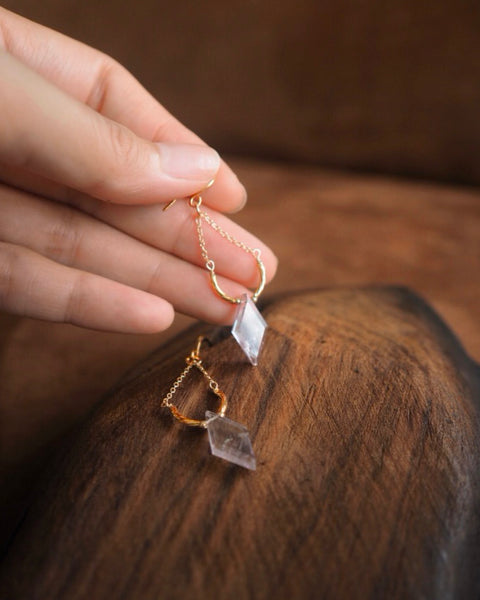 Amethyst Diamond Drop earrings