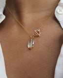 Fluorite Charm Necklace (Demi fine)
