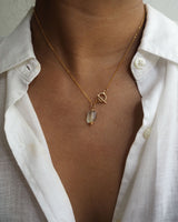 Fluorite Charm Necklace (Demi fine)