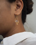 Bell Earrings in Moonstone