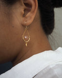 Bell Earrings in Moonstone (Demi fine)
