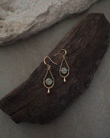 Bell Earrings in Prehnite