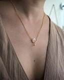 Bell Necklace in Rose Quartz
