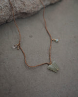 Jade Butterfly in the Garden Necklace - Silk