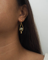 Bell Earrings in Prehnite