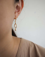 Lumi Earrings in Moonstone, Gold