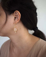 Bell Earrings in Rose Quartz
