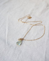 Green Amethyst and Acorn Necklace