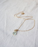 Green Amethyst and Acorn Necklace