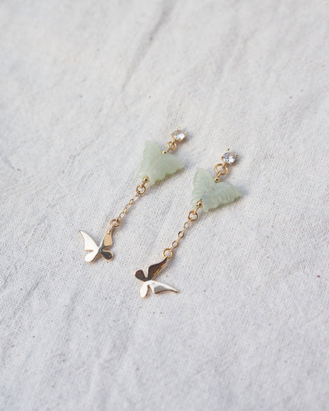 Jade Butterfly Earrings