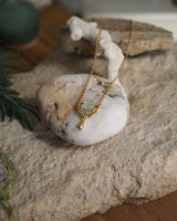 Bell Necklace - Prehnite, Labradorite