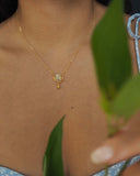 Bell Necklace - Prehnite, Labradorite