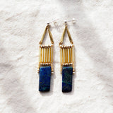 Blue Pansy Earrings
