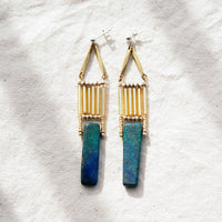 Blue Pansy Earrings