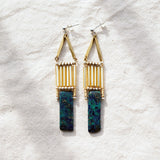 Blue Pansy Earrings