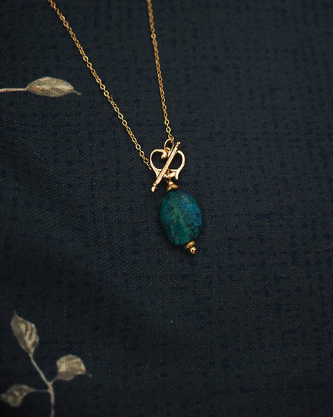 Charm Necklace in Chrysocolla