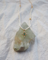 Totem Pearl Necklace, Emerald