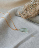 Green Amethyst (Faceted) Teardrop Necklace