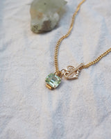 Olive Peridot Charm Necklace