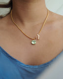 Olive Peridot Charm Necklace