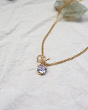 Lilac Amethyst Charm Necklace
