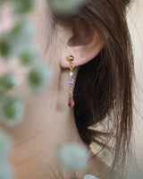 Waterlily Earrings, Pink