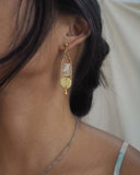 Marble Earrings, Pearl (Petite)