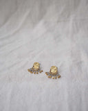 Medallion Earrings, Labradorite
