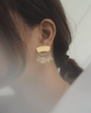 Emblem Earrings - Jade and Pearl