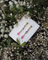 Waterlily Earrings, Pink