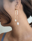 Gemini Earrings - Pearl